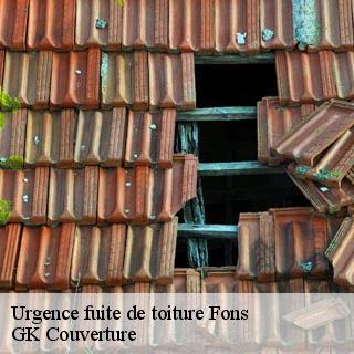 Urgence fuite de toiture fons-30730 GK Couverture