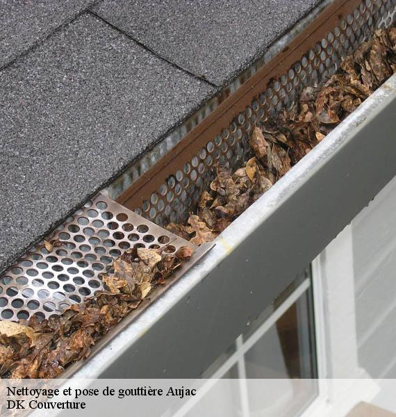 Nettoyage et pose de gouttière aujac-30450 DK Couverture