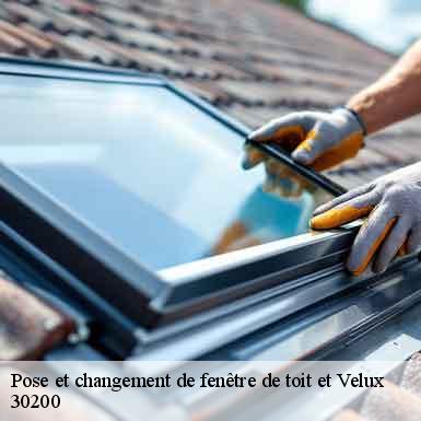 Pose et changement de fenêtre de toit et Velux  orsan-30200 DK Couverture 