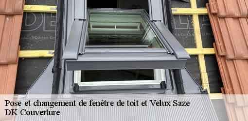 Pose et changement de fenêtre de toit et Velux  saze-30650 DK Couverture 