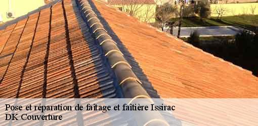 Pose et réparation de faîtage et faîtière  issirac-30760 DK Couverture 