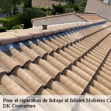 Pose et réparation de faîtage et faîtière  molieres-cavaillac-30120 DK Couverture 