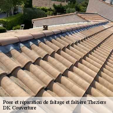 Pose et réparation de faîtage et faîtière theziers-30390 DK Couverture