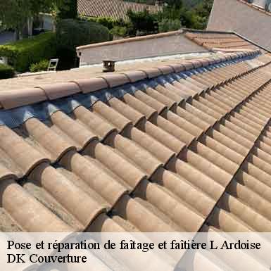 Pose et réparation de faîtage et faîtière  l-ardoise-30290 DK Couverture 